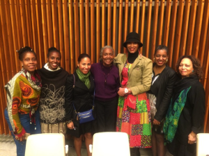 From left to right, Deirdre Lovell, Sheron Wray, Amalia Mallard, Dr. Brenda Dixon Gottschild, A’Keitha Carey, Jennifer McZier and Joan Harris.