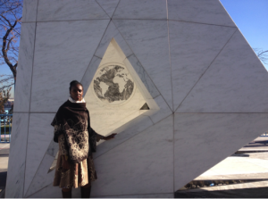 Designed by the American architect of Haitian descent Leon Thomas, ‘The Ark of Return’ honors the remembrance of the estimated 15 million men, women and children who were victims of the transatlantic slave trade. This UN estimate is considered conservative, as many scholars of the African Holocaust such as Walter Rodney argue that the number of people forced to endure this horror was actually 50% higher. Standing in the UN plaza, adjacent to the HQ building, this permanent memorial was quietly unveiled in March 2015, marking the beginning of this UN Decade. It features three aspects: The first element, “Acknowledge the Tragedy”, is a three-dimensional map, depicting the global scale of the triangular slave trade.